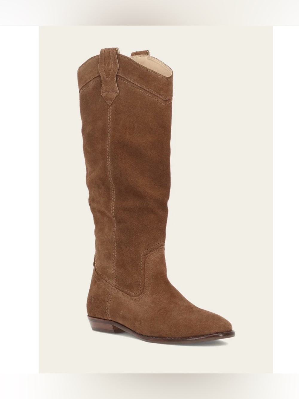 FRYE Blair Western Tall Boot - Tan Suede